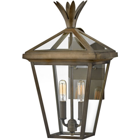 Applique esterna lanterna bronzo 2xE14 IP44 Palma Hinkley