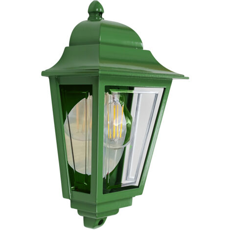 Applique esterna lanterna classica verde E27 IP44 Elstead