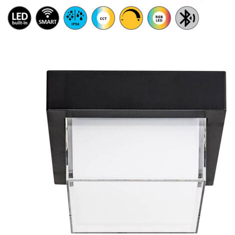 Applique esterna LED 10W CCT/RGB IP54 nera Rabalux