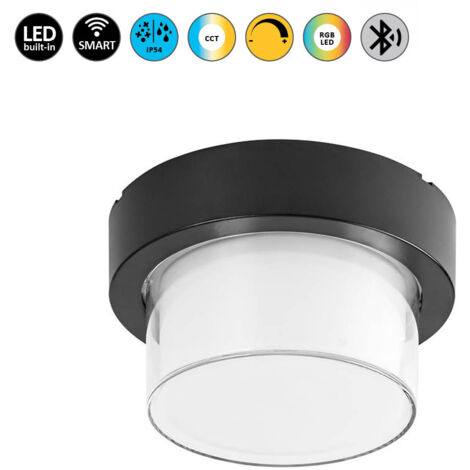Applique esterna LED RGBW 10W IP54 nera Durbe Rabalux
