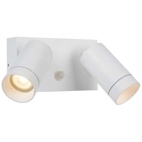Applique esterna Lucide Taylor bianca GU10 2 luci IP44