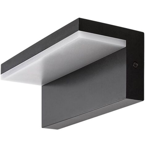 Applique esterna moderna nera LED 10W 4000K IP54 Zaragoza