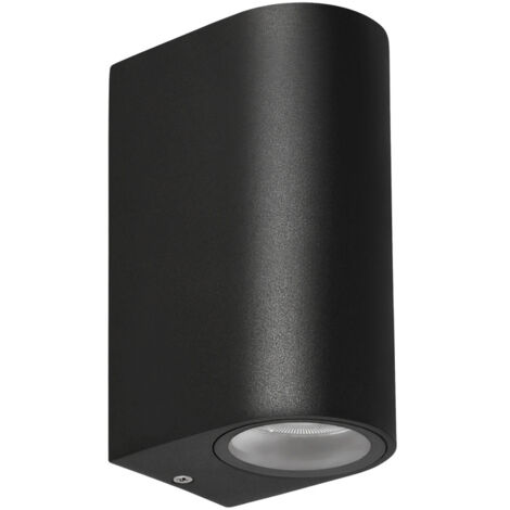 Applique esterna nera arrotondata 2xGU10 35W IP44 Candellux