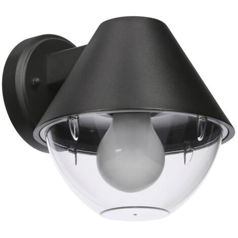 Applique esterna nera cono E27 40W Hendera Candellux