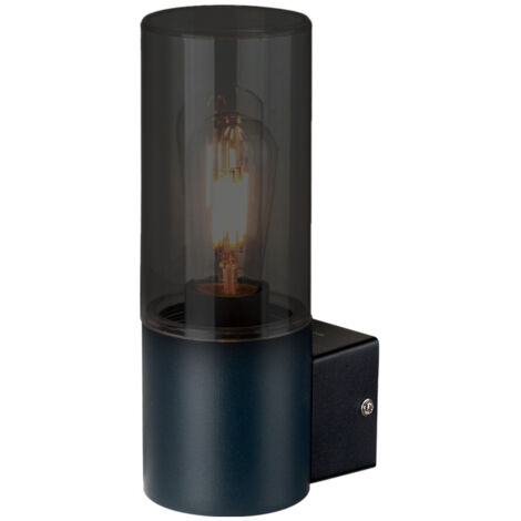 Applique esterna nera Harlem con sensore E27 IP44 60W