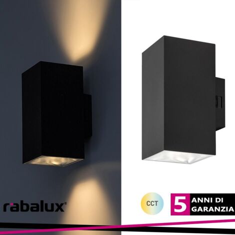 Applique esterna nera quadrata LED 18W IP65 Urfa Rabalux