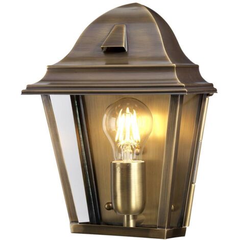 Applique esterna ottone anticato E27 IP44 Elstead St James