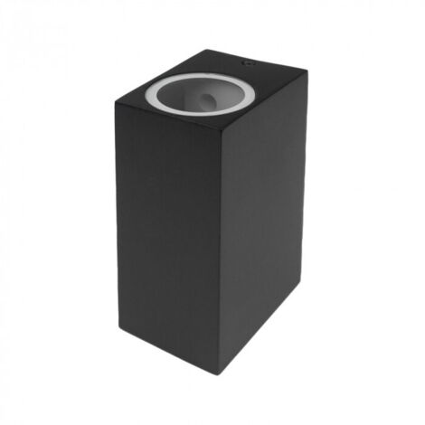 Applique esterna parete 2xGU10 IP44 alluminio nero Ecolight