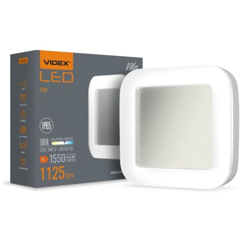 Applique esterna quadrata bianca LED 15W IP65 Videx