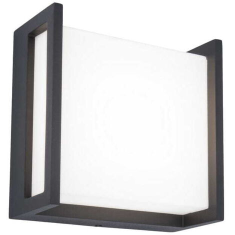 Applique esterna QUBO grigia LED 9,5W 4000K Lutec