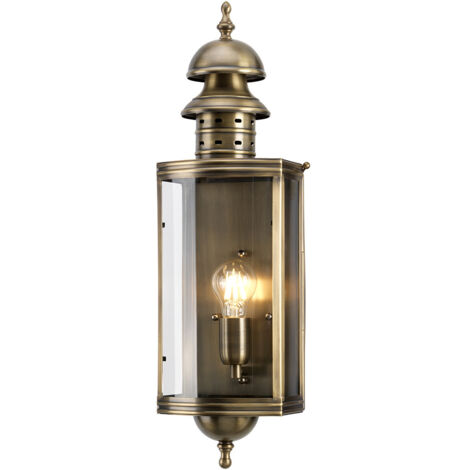 Applique esterna retrò ottone E27 60W Downing Street