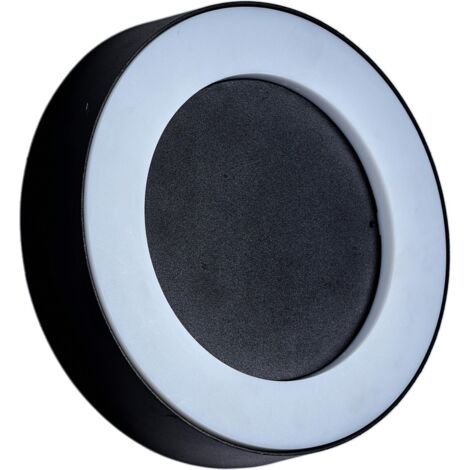 Applique esterna rotonda nera 20cm Libra LED12W IP54