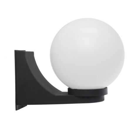 Applique esterna sfera 20cm nera E27 IP43 SU-MA KULE