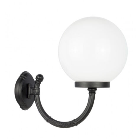 Applique esterna sfera 25cm E27 nera IP43 SU-MA Kule