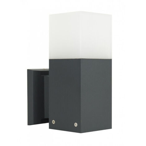 Applique esterna SU-MA Cube E27 IP44 grigio scuro