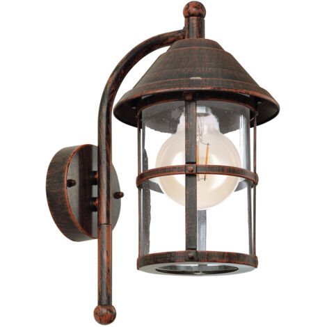 Applique Esterno Classica San Telmo Acciaio Marrone 1 Luce E27