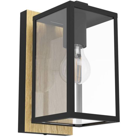 Applique Esterno Contemporanea Budrone Acciaio Marrone 1 Luce E27