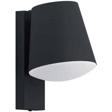 Applique Esterno Contemporanea Caldiero Metallo Grigio Policarbonato Bianco E27