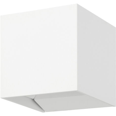 Applique Esterno Contemporanea Calpino 3 Alluminio Bianco Vetro Led