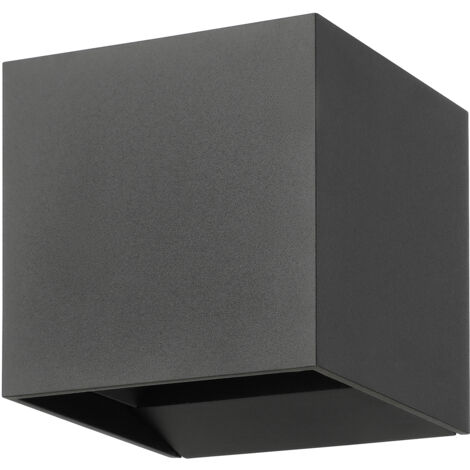 Applique Esterno Contemporanea Calpino 3 Alluminio Grigio Vetro Bianco Led