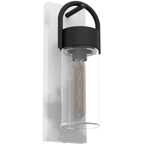 Applique Esterno Contemporanea Carraro Acciaio Grigio 1 Luce E27