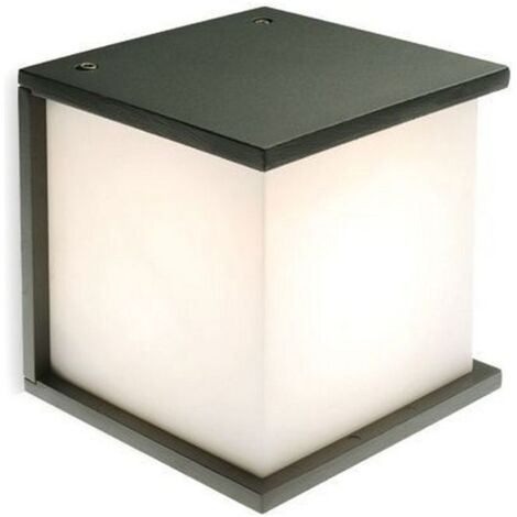 Applique Esterno Contemporanea Dodo Alluminio E Termoplastica Grigio 1 Luce E27