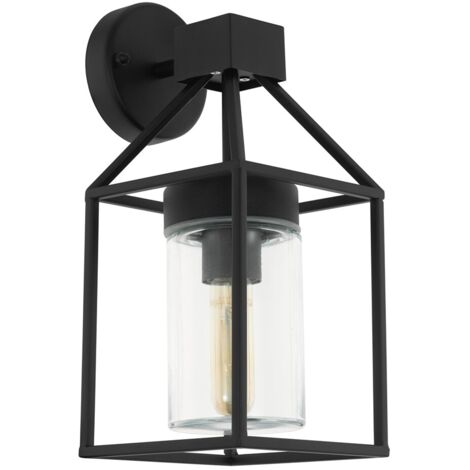 Applique Esterno Contemporanea Trecate Metallo Nero 1 Luce E27