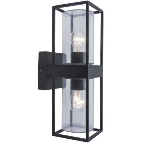 Applique esterno FLAIR nero 2xE27 IP44 Lutec 5288804012