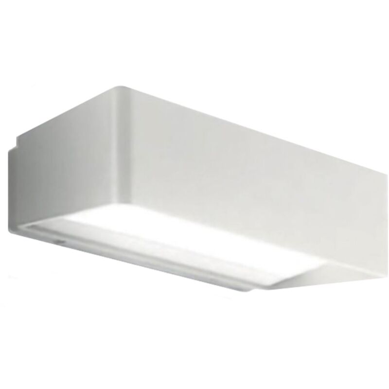 Image of G.e.a.luce - Applique esterno gea led haru ges761 ip65 alluminio lampada parete biemissione, finitura metallo bianco - Bianco