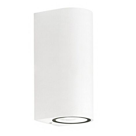 Applique esterno gea led vejo b ges903 gu10 led ip44 moderno lampada parete biemissione