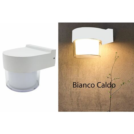 DRIWEI Applique Esterno Led 7W Moderno Rotondo Bianco Luce Calda Lampada Parete