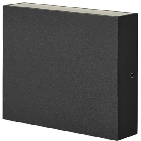 Applique esterno LED doppio quadrato nero Chicago Polux