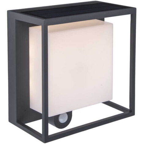 Applique esterno Lutec Curtis LED 3W sensore solare antracite