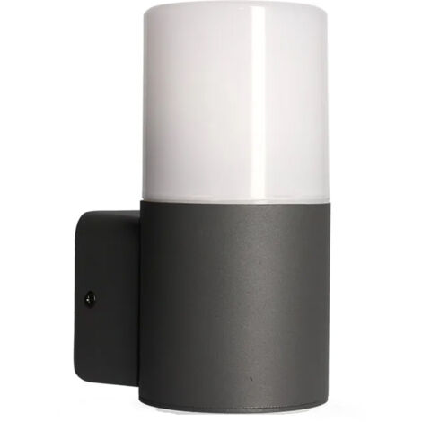 Applique Esterno Moderna Aiden Alluminio Nero Bianco 1 Luce E27 Ip44