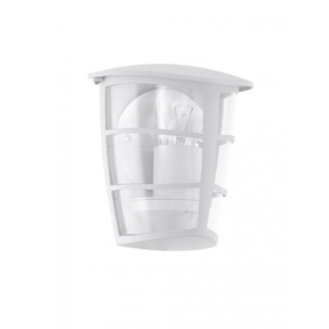 Applique Esterno Moderna Aloria Alluminio Bianco Policarbonato 1 Luce E27