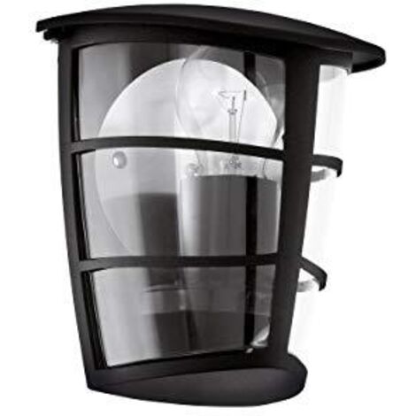 Applique Esterno Moderna Aloria Alluminio Nero 1 Luce E27