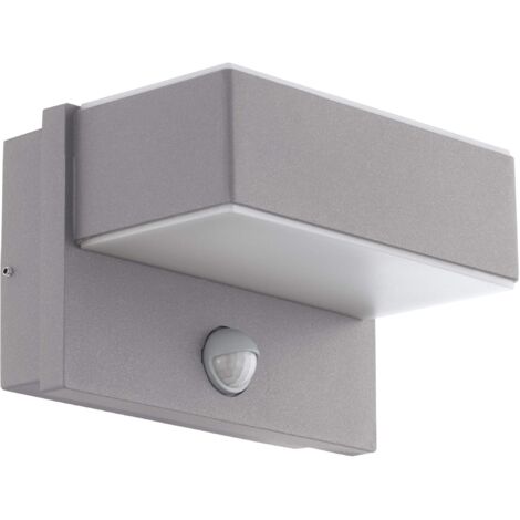 Applique Esterno Moderna Azzinano Metallo Argento Policarbonato Bianco Led