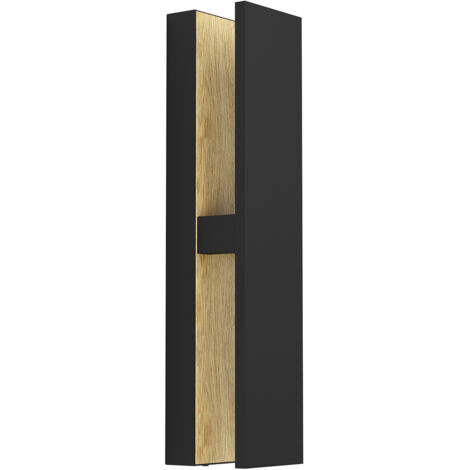 Applique Esterno Moderna Costorio Alluminio Marrone E Nero Led