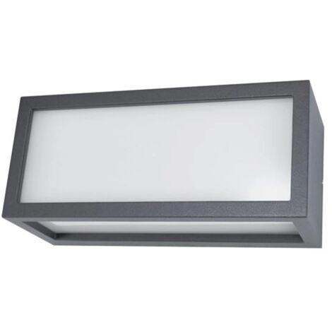 Applique Esterno Moderna Dakota Alluminio Grigio Bianco 1 Luce E27 Ip44
