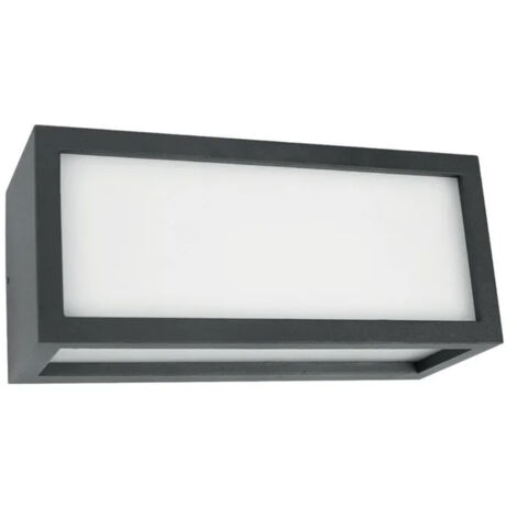 Applique Esterno Moderna Dakota Alluminio Nero Bianco 1 Luce E27 Ip44