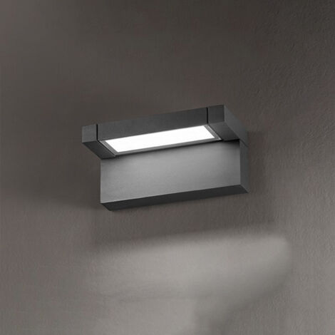 Applique Esterno Moderna Display Alluminio Antrcite Led 36W Cct Ip65