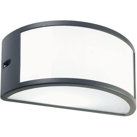 Applique Esterno Moderna Emerson Alluminio Nero Bianco 1 Luce E27 Ip54
