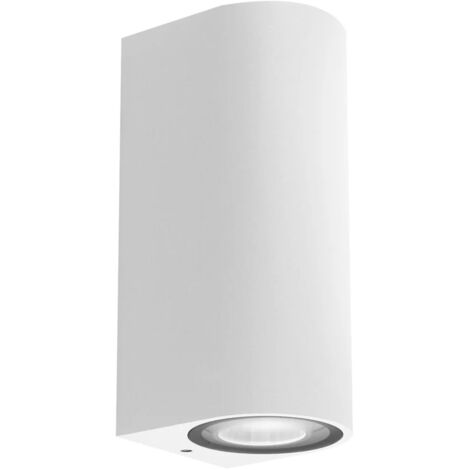 Applique Esterno Moderna Harper Alluminio Bianco 2 Luci Gu10 Ip54