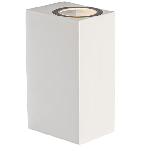 Applique Esterno Moderna Isla Alluminio Bianco 2 Luci Gu10 Ip54