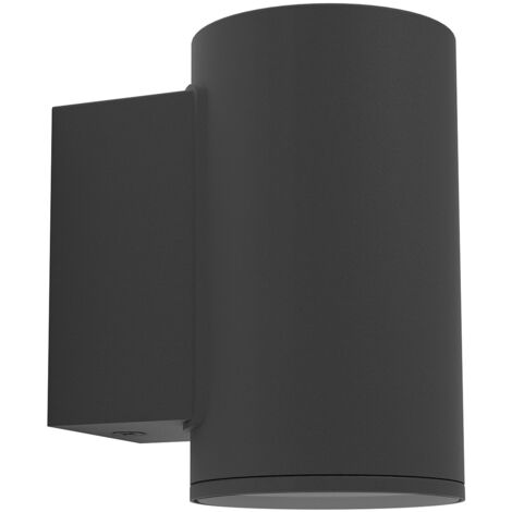 Applique Esterno Moderna Izzalini Acciaio Nero 1 Luce Gu10