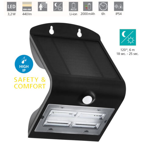 Applique Esterno Moderna Lamozzo Policarbonato Nero E Trasparente Led