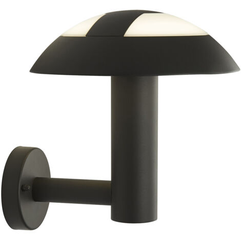 Applique Esterno Moderna Mushroom Alluminio Grigio Policarbonato Led 15,3W 4000K