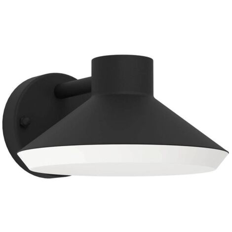 Applique Esterno Moderna Ninnarella Acciaio Nero Policarbonato Bianco Gu10