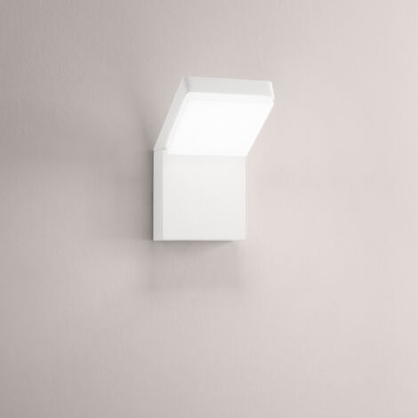 Applique Esterno Moderna Piega Alluminio Bianco Led 20W Dimmerabile Ip65