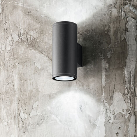 Applique Esterno Moderna Quarondo Alluminio Antracite 2 Gu10 Ip65
